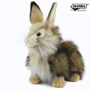 Hansa Handcrafted Rabbit Fawn Stuffed Animal Brand New w/ Tag  # 4015
